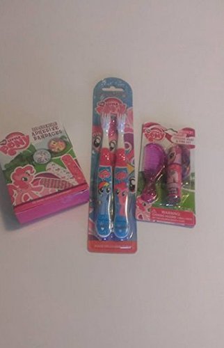 My Little Pony Toothbrush Bundle ~ Lipgloss Wand & Comb ~ Bandaids ~ Health Lot