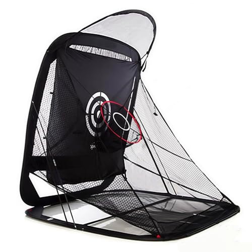 Aeroorゴルフネット ポップアップ式 練習用 自動返球 簡単 設置 初心者 防球ネット 的 アプローチ 練習器具 自宅 車庫 ガレージ 練習ネット折りたたみ (シングル練習ネット)