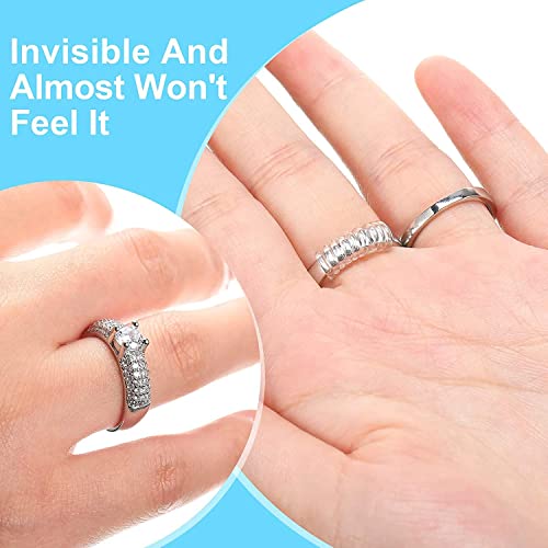 ANZAILALA Ring Size Adjuster for Loose Rings - 4 Sizes Clear Ring Sizer Resizer Fit Spiral Silicone Tightener Set(4 Pcs) - Image 2