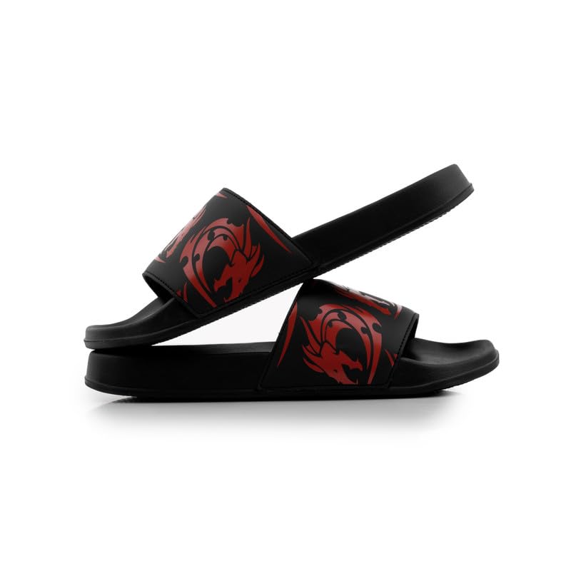 Image of ARVAN Mens Abstract Print EVA Sliders | Lightweight Slip-On Slippers with Cushioned Sole | Casual Open-Toe Slides
