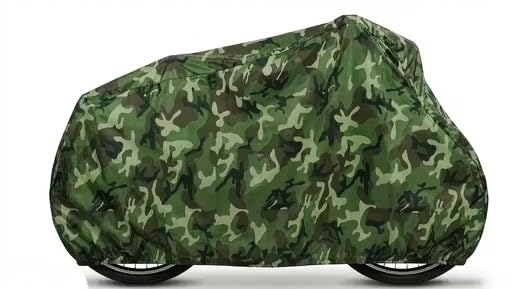 Image of Waterproof Bicycle Cover for Outdoor Protection | Dustproof, UV Resistant Bike Cover | All Weather Cycle Cover for Two Wheeler | Camouflage Design 01