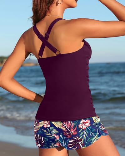 Image of Talisea Womens Tankini Bathing Suits with Skirt Two Piece Tummy Control Swimsuits Ladies Swimwear