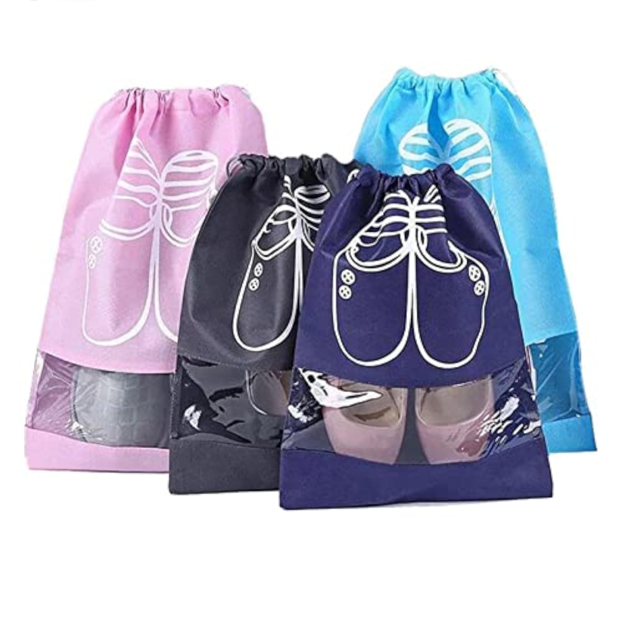 Dust-proof Thick Foldable Pouch, Portable Drawstring Shoe Storage Bag