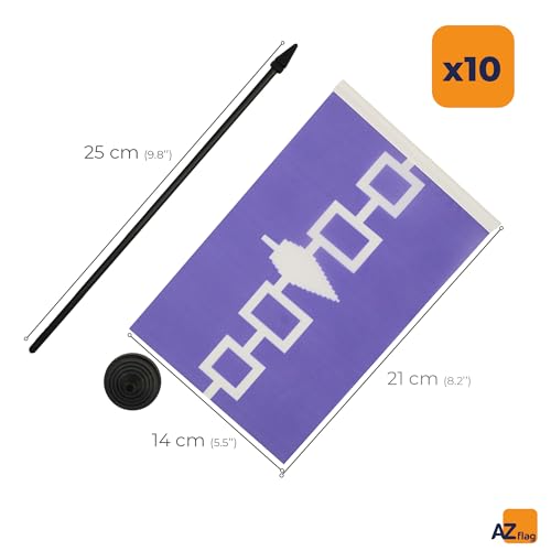 Drapeau de table Iroquois en polyester pour pavoisement intérieur rapide