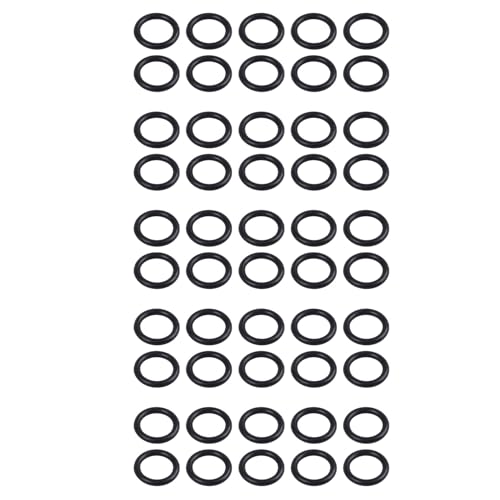 Bloepum 50 Pcs Black Rubber Oil Seal O-Rings Seals Washers 16 X 11 X 2.5mm