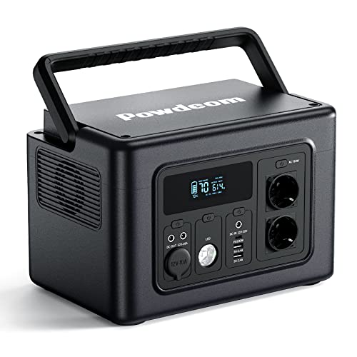 Générateur Électrique Portable,Générateur d'Énergie avec 614Wh Batterie d'Appoint au Lithium 220V/700W Centrale Électrique avec AC/DC/USB/TYPE-C pour Les Caravanes de Garage Camping Cover