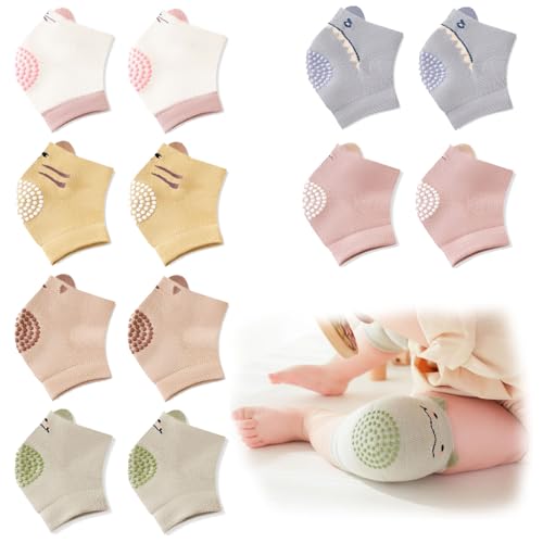 Heucadup knieschoner baby 6 Paar knieschoner baby krabbeln krabbelhilfe für babys krabbeln rutschfeste elastische krabbelhilfe mit Gummipunkten für Jungen und Mädchen im Alter von 024 Monaten