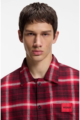 HUGO Pyjama en Coton Carreaux Louk Homme Ensemble Vêtement de Nuit