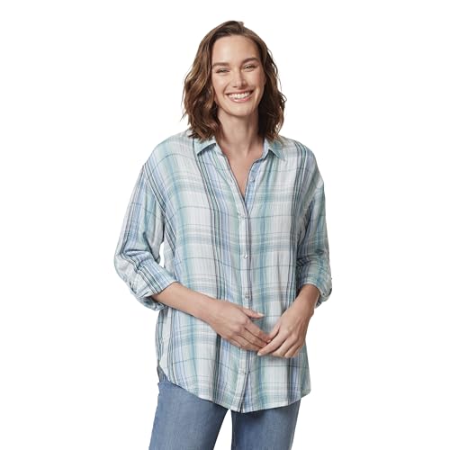 Image of Gloria Vanderbilt Women's Amanda Oversized Button Down Shirt with Roll-tab Sleeves