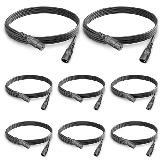 8Pack Cable Dmx 2m para Luces Cable Xlr Macho Hembra 3 Pin Dmx Cable de Luz Dmx, 3 Pines Cable Canon Conexión de Señal Dmx Cabeza Movil o Focos Escenario Led, Cable Micrófono Xlr Mezclador de Audio