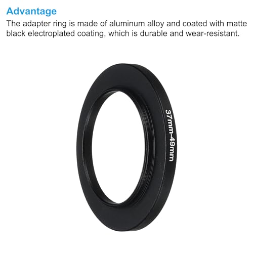 PATIKIL 37mm-49mm Metal Step Up Ring with Cleaning Cloth - Image 4