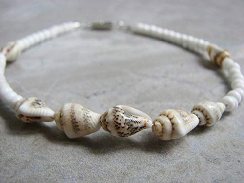 Seashell Anklet, White Beach Ankle Bracelet For Women #TOP1