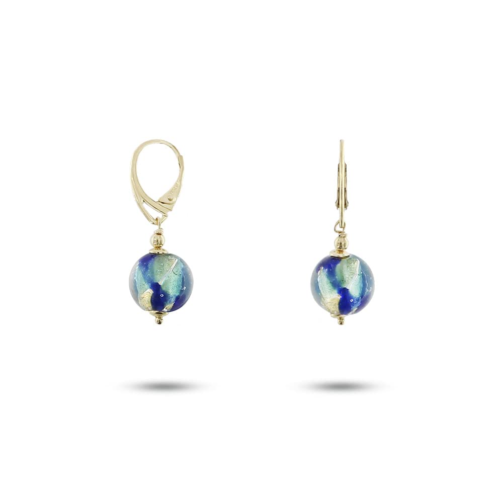 Venetiaurum - Pendientes con Esferas de Cristal de Murano Originales y Plata 925 - Joya Made In Italy Certificada
