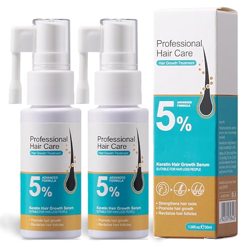 2x30ml Hair Growth Serum, Sérum de Antipérdida del...