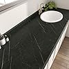 HotDecor Black Marble Wallpaper Self Adhesive Kitchen Worktop Covering Bathroom Waterproof Wallpaper Grey Black Marble Vinyl Wrap for Kitchen Cupboards Black Sticky Back Plastic 60cm X 300cm #3