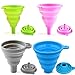 YEFAF Silikon FaltTrichter, 4 Stück Silikon Praktische Trichter Set für Küche und Haushalt, Einfaches Befüllen und Platzsparenden(4 Verschiedene Größen)