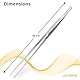 VORESTIC Gerade Aquarium Pinzette 60 cm, Pflanzen Aquarium Zange 60 cm, Sehr Lange Pinzette 60 cm, Pinzette Groß für Terrarium und Aquarium