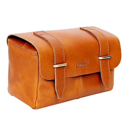 Leather Toiletry Bag | Dopp Kit | Makeup Bag | Travel Organizer for Men & Women