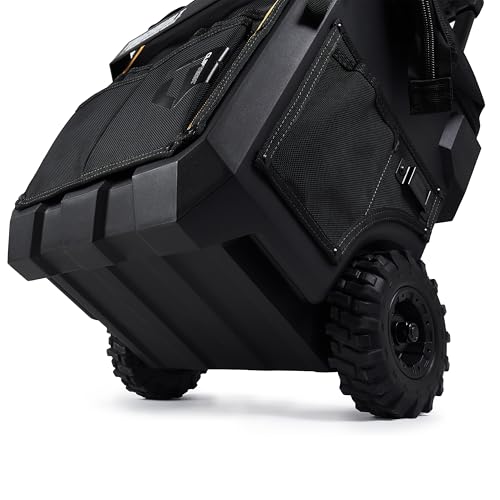 ToughBuilt ClipTech Series – 14" Rolling Massive Mouth Tool Bag, Heavy-Duty Wide-Mouth Rolling Bag with 1680D Ballistic Fabric, Telescopic Handle & Waterproof Hard Base (TBL-CT-61-14)