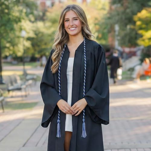 Image of GraduationMall Graduation Honor Cord 68 inch NavyWhite