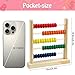 Sealive Wooden Abacus for Kids Math - 50 Beads Counting Toy, Multi-Color Counters for Kids 3-5, Counting Toys for Preschool Learning & Development, Develops Coordination, Motor Skills