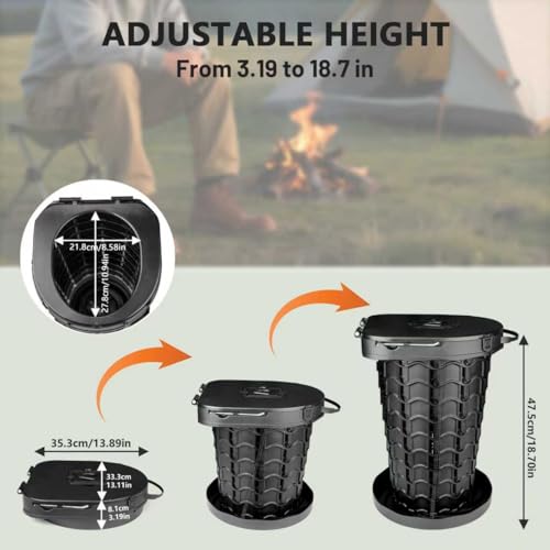 Portable Folding Toilet for Camping & Travel, Compact Emergency Potty with Bags, Lightweight for Car, Boat, Outdoor Use - Image 2