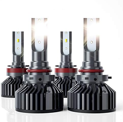 SHINESTAR LED Headlight Conversion Kit for F150, Toyota Camry Tundra, Silverado, GMC Sierra, Dodge Ram, Honda Accord, 4-Pack 9005/HB3 H11/H9 Led Headlight Bulbs Combo Replacement Set