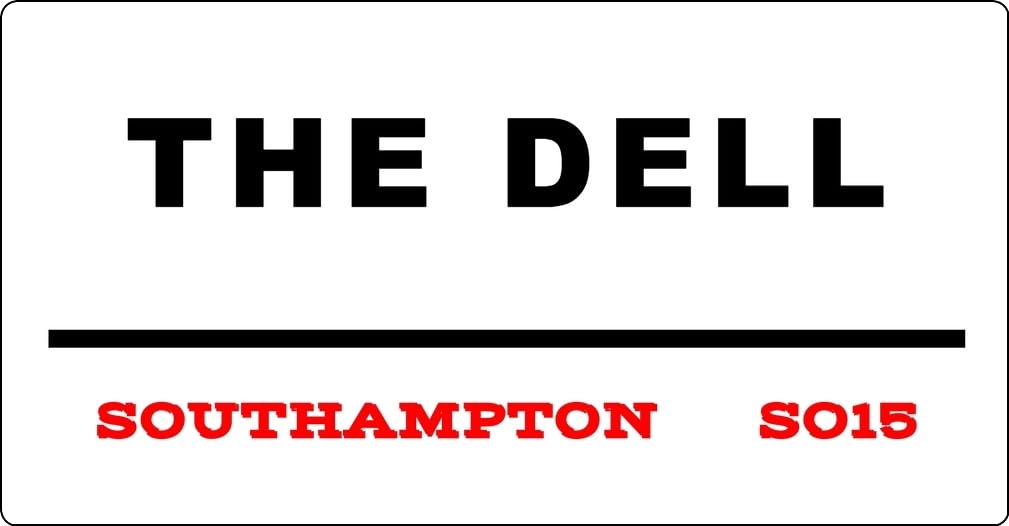 Yelacecca Tin Sign A31630 The Dell - Metal Sign - Football Ground Southampton - Memorabilia Metal Street Sign 8X12 Inches