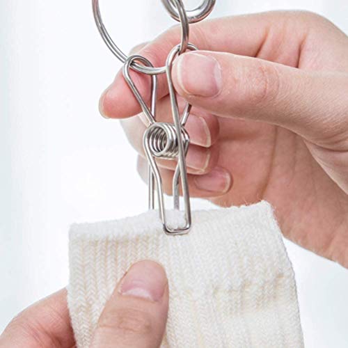 Cenyouful Stainless Steel Round Hanging Drying Rack With 20 Clips For Drying Socks, Baby Clothes, Bras, Towel, Underwear, Hat, Scarf, Pants, Gloves #TOP3