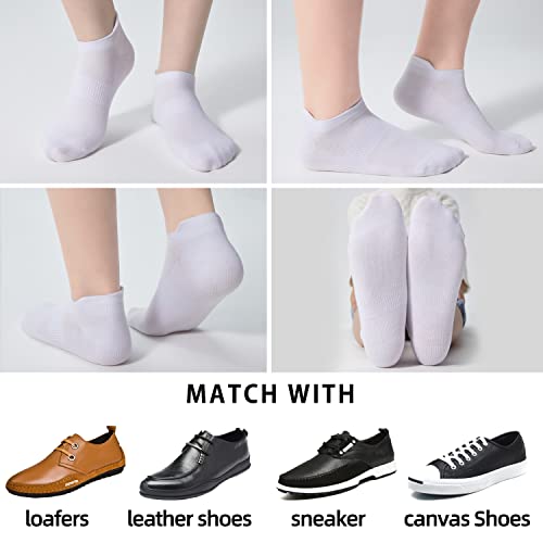 Corlap WOMENS ATHLETIC SOCKS 8 Pairs Ankle Athletic Running Socks White Soft Thin Low Cut Short Tab Socks thumb #3