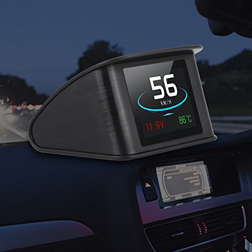 P10 Universal Car HUD with OBD2 Interface, Real-Time Speed RPM Fuel Consumption Display for 12V Vehicles