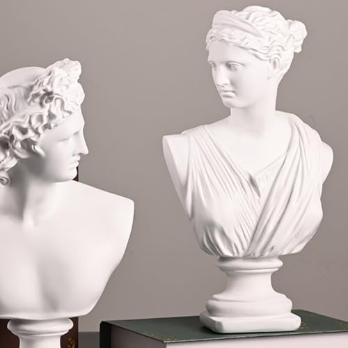 Sculpture de déesse en résine blanche HOMSFOU décoration bureau chic - 8