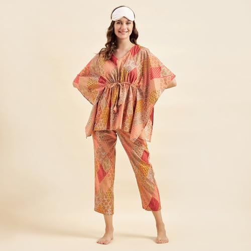 Image of Sweet Dreams Women's Cotton Animal Print Pajama Set Pack of 1