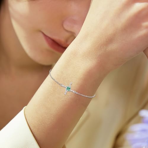 YFN St Bridgets Cross Bracelet Sterling Silver Saint Brigid Cross Charm Bracelet Irish Jewelry for Women Irish Gifts3