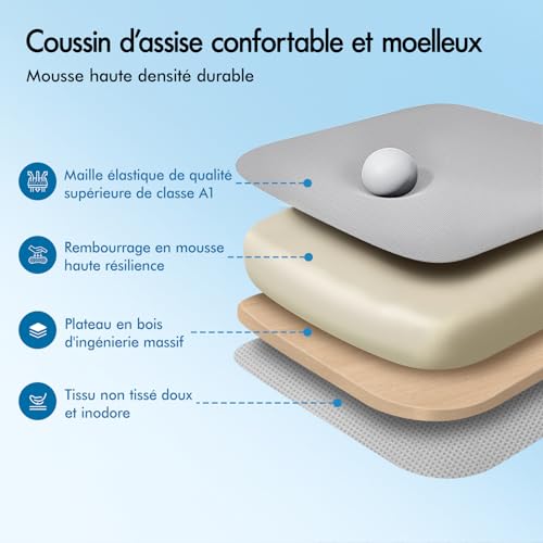 Siège ergonomique blanc ALFORDSON fauteuil haut de gamme pivotant - 5