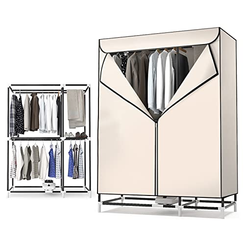 Secadora climatizada 850W secadora eléctrica Gran capacidad 30 kg Acero inoxidable Tendedero climatizado Adecuado para apartamentos Brown Reinforced)
