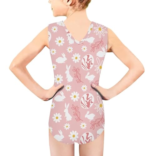 Image of Girls Cartoon Pattern One-Piece Swimsuits Sport Racer Swimwear Beach Bathing Suit, Size 5-14