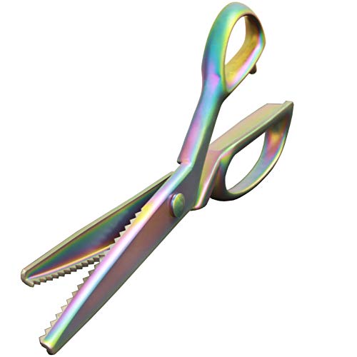 Hui Tong - Tijeras de acero resistentes y afiladas, 10 pulgadas (dentadas 5 mm)