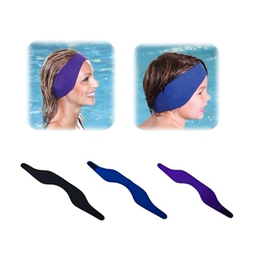 Pack de 3 Bandas de Natación Protectoras de Oídos frente al Agua en Piscinas - Tamaño Universal -...
