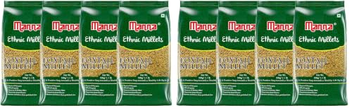 Image of Manna Foxtail Millet 2Kg Natural Grains - (Kaon /Kang /Kangni /Kakum /Navani /korralu /Korra /Thinai). Millet Rice | High Protein & More Fibre than Rice (Pack of 2)