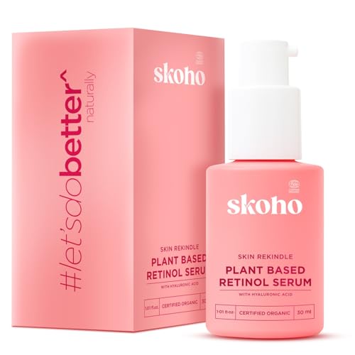 Retinol based Anti Aging Organic face Serum with 98.949% Naturality | Reduces Fine Lines & Wrinkles | Plant based Retinol serum for face| Hyaluronic Acid & Kiwi extract | COSMOS Certified| 30ml