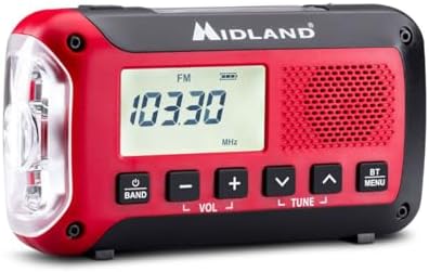 Midland ER250 BT Radio de Emergencia con Bluetooth, Power Bank, R...