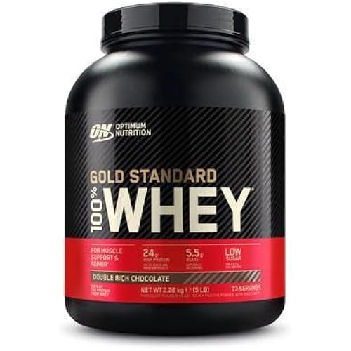 Optimum Nutrition 100% Whey Gold Standard, Double Rich Chocolate, 5 Pound