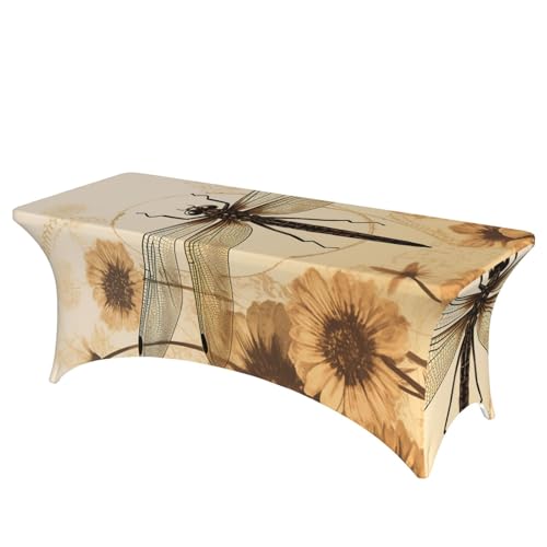 Nappe de table rectangulaire de 1,8 m imperméable infroissable en élasthanne