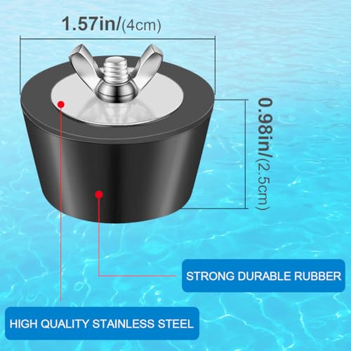 Forhome 2 PCS Bouchon Hivernage Piscine en Caoutchouc, Bouchon Conique d'hivernage pour Les Piscines et Les Spas, Boucho