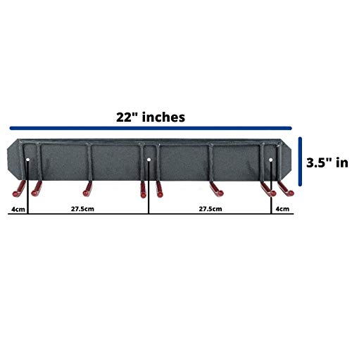 Wall Mounted Horizontal Rack For Storage Of Skis And Poles-Heavy Duty Weatherproof Nonslip Garage Wall Organizer For Carrying Snowboard, Hockey Sticks, Skates, Helmets (Large, 2 Ski Sets) #TOP1