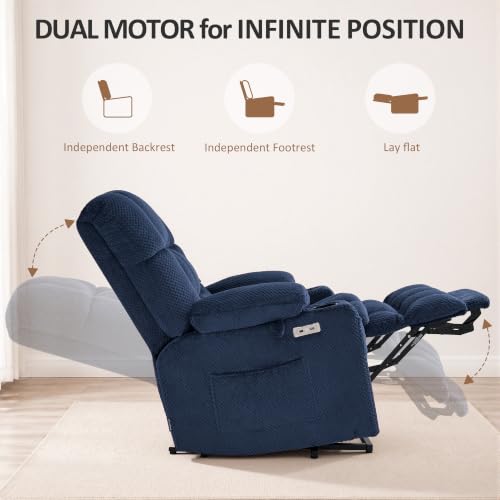 Image of MCombo Dual Motor Power Lift Recliner Chair for Elderly, Massage Heat 7890