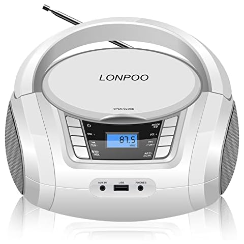 Lector CD Portátil con Altavoz Bluetooth y Radio FM Cover