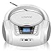 Produktbild Tragbarer CD-Player für Kinder mit Bluetooth, UKW-Radio, USB Eingang & AUX & Kopfhöreranschluss, 2x2Watt RMS Stereo Boombox(NO DAB) (LP-D03W)