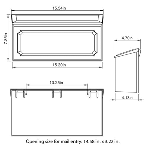 Architectural Mailboxes WMH00WAM Windsor Plastic Wall Mount Mailbox thumb #3